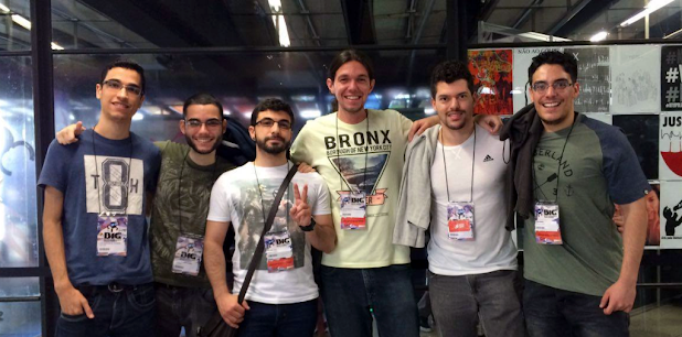 We and the people of our co-working space, Game Mine, at BIG Festival!